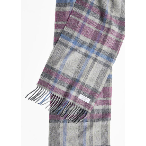 Foxford Scarf - Damask/Grey Lambswool Scarf-Nook & Cranny Gift Store-2019 National Gift Store Of The Year-Ireland-Gift Shop