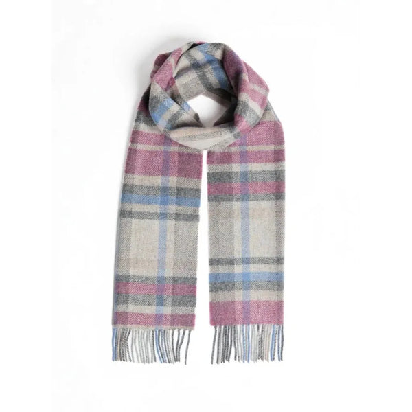 Foxford Scarf - Damask/Grey Lambswool Scarf-Nook & Cranny Gift Store-2019 National Gift Store Of The Year-Ireland-Gift Shop