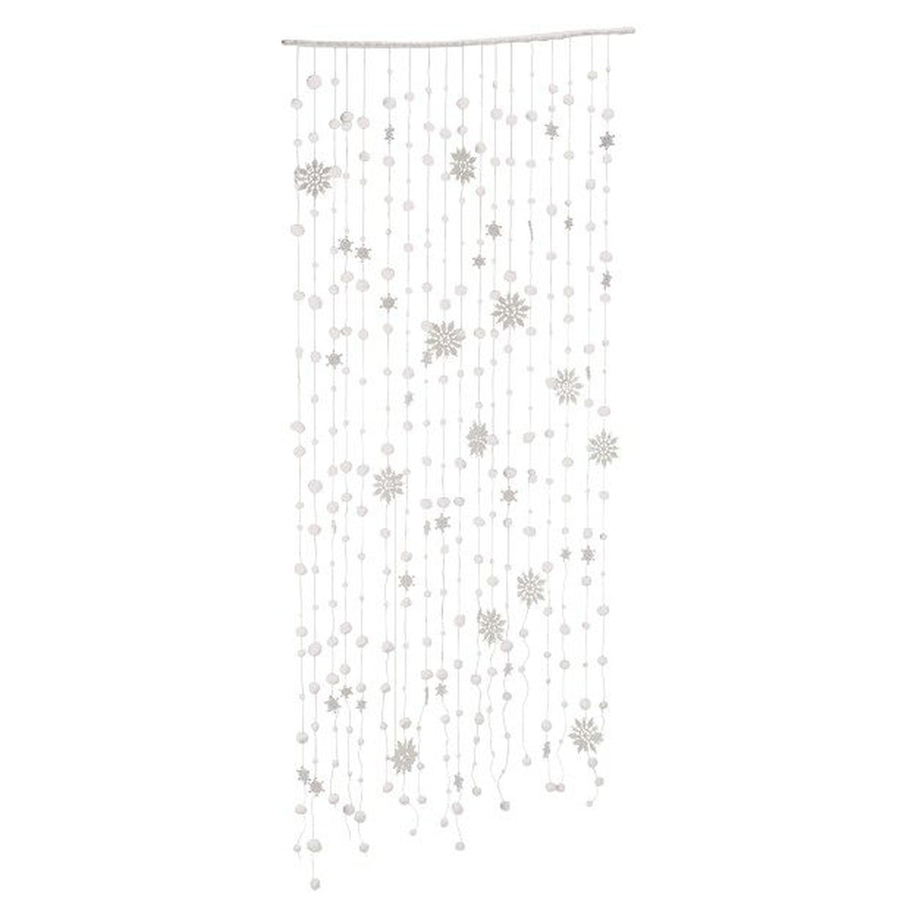 White Christmas Curtain - Snowflakes and Snowballs-Nook & Cranny Gift Store-2019 National Gift Store Of The Year-Ireland-Gift Shop