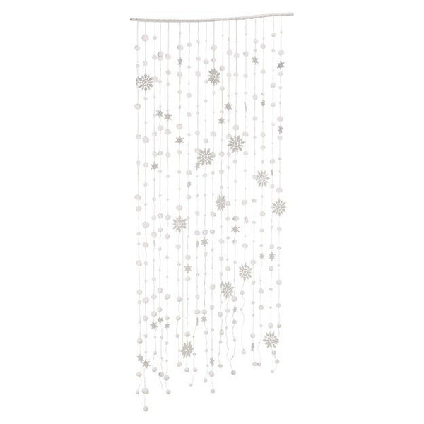 White Christmas Curtain - Snowflakes and Snowballs-Nook & Cranny Gift Store-2019 National Gift Store Of The Year-Ireland-Gift Shop