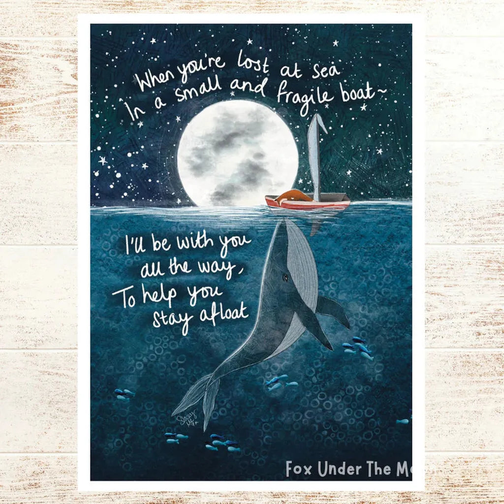 A4 Art Print - 'Stay afloat'-Nook & Cranny Gift Store-2019 National Gift Store Of The Year-Ireland-Gift Shop