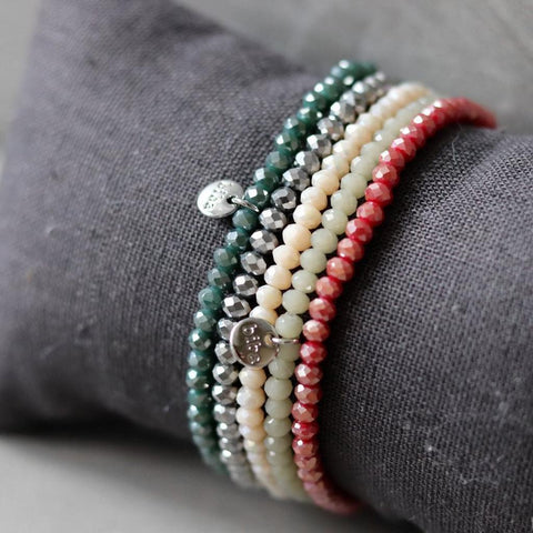 Iridescent Beaded Expandable Bracelet - Autumn Dusk-Nook & Cranny Gift Store-2019 National Gift Store Of The Year-Ireland-Gift Shop