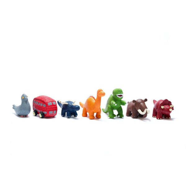 Dinosaur Toy, Bath Toy, Teether, Natural Rubber Green T Rex