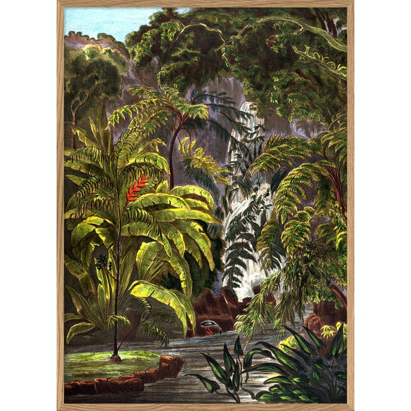 Jungle Scenery - Oak style framed print-Nook & Cranny Gift Store-2019 National Gift Store Of The Year-Ireland-Gift Shop