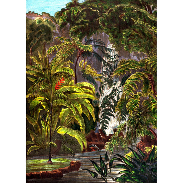 Jungle Scenery - Oak style framed print-Nook & Cranny Gift Store-2019 National Gift Store Of The Year-Ireland-Gift Shop