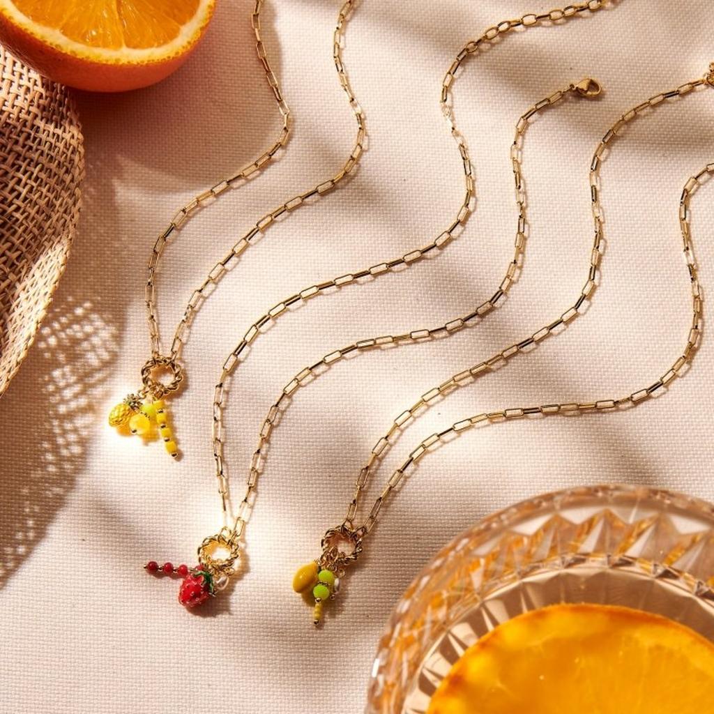 Summer Breeze Necklace - Gold Style with Cherry-Nook & Cranny Gift Store-2019 National Gift Store Of The Year-Ireland-Gift Shop