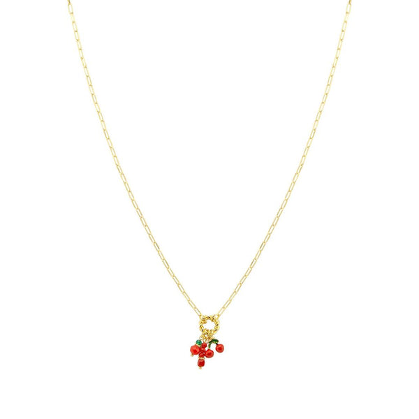 Summer Breeze Necklace - Gold Style with Cherry-Nook & Cranny Gift Store-2019 National Gift Store Of The Year-Ireland-Gift Shop