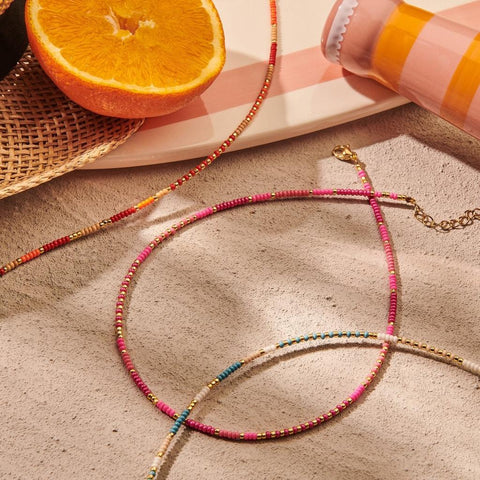 Beaded Necklace - Green Hues-Nook & Cranny Gift Store-2019 National Gift Store Of The Year-Ireland-Gift Shop