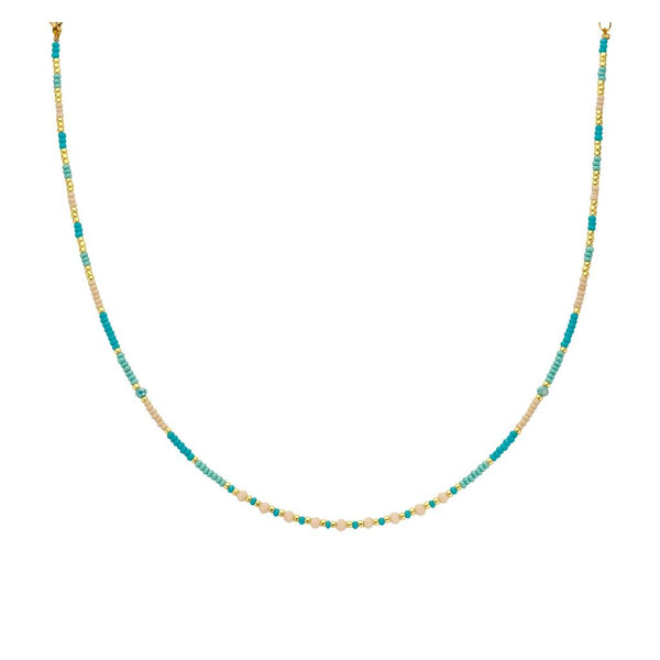 Beaded Necklace - Blue Summer Vibes-Nook & Cranny Gift Store-2019 National Gift Store Of The Year-Ireland-Gift Shop