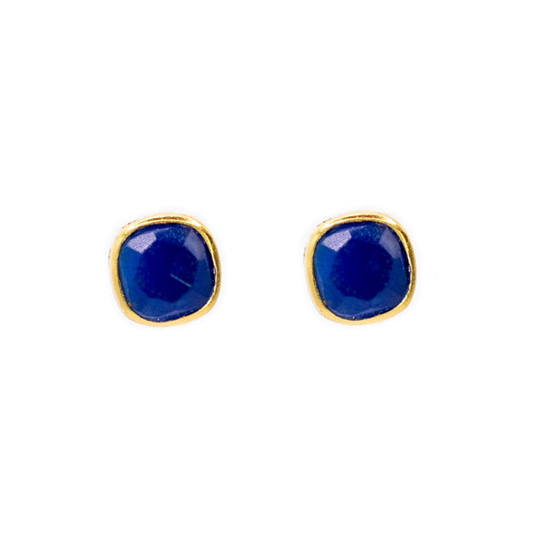 Lapis Lazuli Semi - Precious Stone Stud Earring-Nook & Cranny Gift Store-2019 National Gift Store Of The Year-Ireland-Gift Shop
