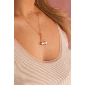 Aoibheann Pink Double Drop Necklace-Nook & Cranny Gift Store-2019 National Gift Store Of The Year-Ireland-Gift Shop
