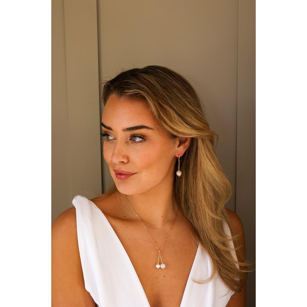 Aoibhianne White Tube Earrings - Short-Nook & Cranny Gift Store-2019 National Gift Store Of The Year-Ireland-Gift Shop