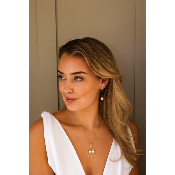 Aoibhianne White Tube Earrings - Short-Nook & Cranny Gift Store-2019 National Gift Store Of The Year-Ireland-Gift Shop