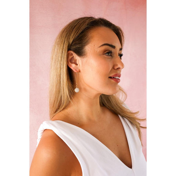 Aoibhianne Quartz Drop Earrings - Long-Nook & Cranny Gift Store-2019 National Gift Store Of The Year-Ireland-Gift Shop