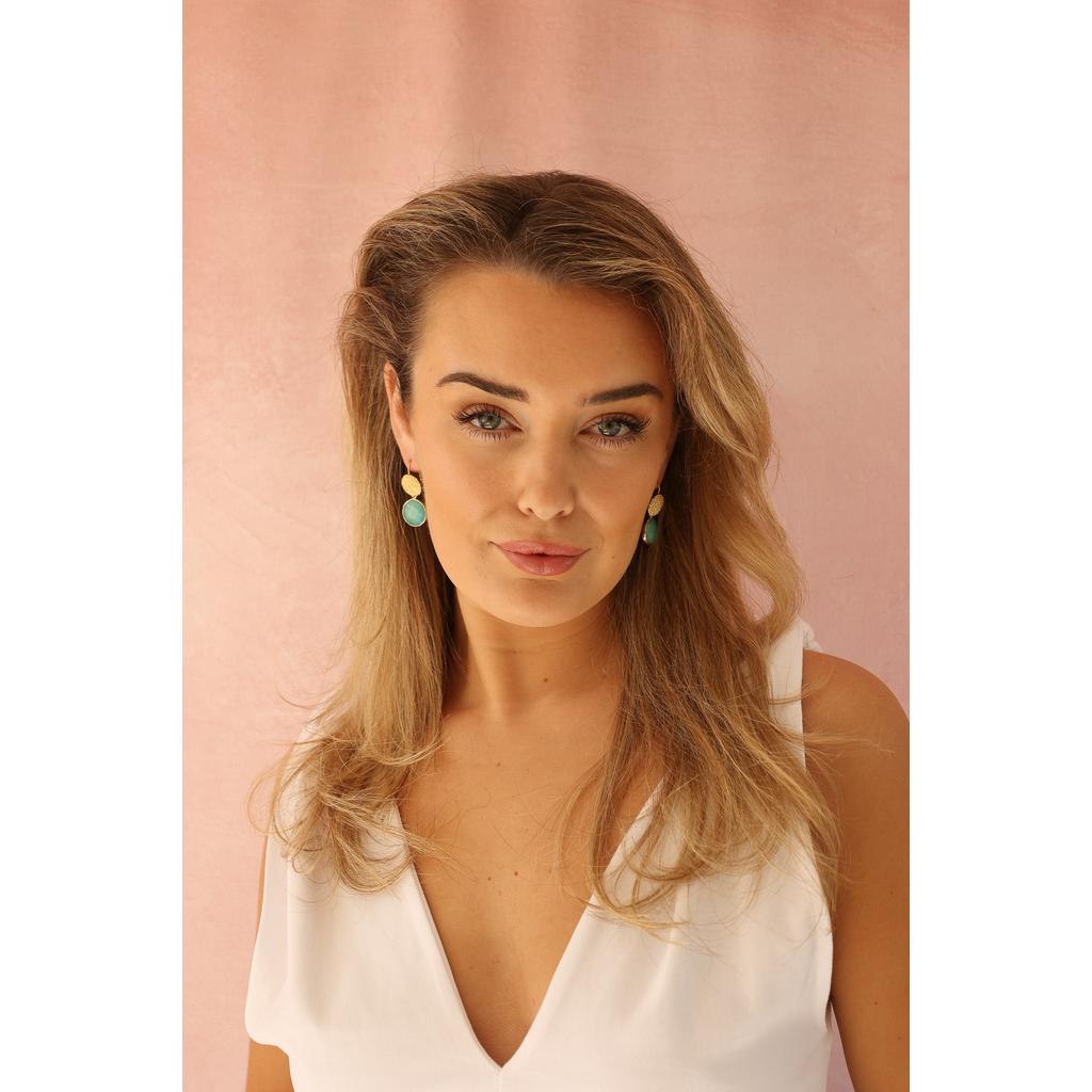 Aquamarine Evening Drop Earrings-Nook & Cranny Gift Store-2019 National Gift Store Of The Year-Ireland-Gift Shop