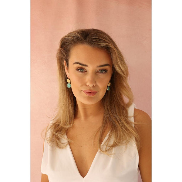 Aquamarine Evening Drop Earrings-Nook & Cranny Gift Store-2019 National Gift Store Of The Year-Ireland-Gift Shop