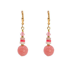 Kaleidoscope Pink Linear Earrings - Short-Nook & Cranny Gift Store-2019 National Gift Store Of The Year-Ireland-Gift Shop