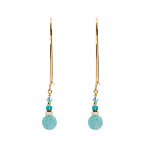 Kaleidoscope Turquoise Linear Earrings - Long-Nook & Cranny Gift Store-2019 National Gift Store Of The Year-Ireland-Gift Shop