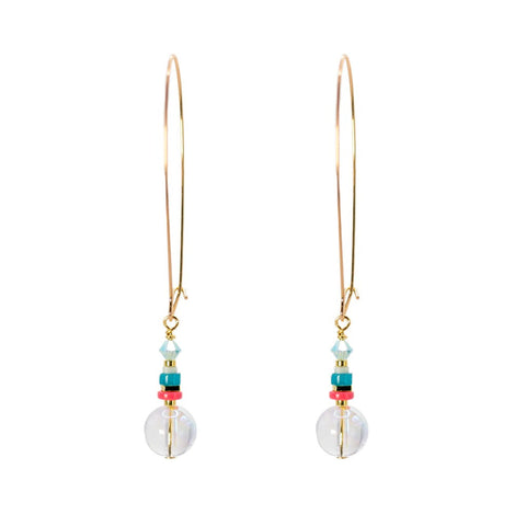 Kaleidoscope Orb Earrings - Long-Nook & Cranny Gift Store-2019 National Gift Store Of The Year-Ireland-Gift Shop
