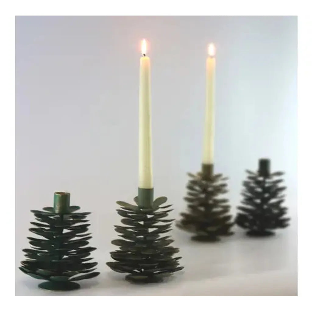 Chic Metal Dinner Candle Holder - Pine-Nook & Cranny Gift Store-2019 National Gift Store Of The Year-Ireland-Gift Shop