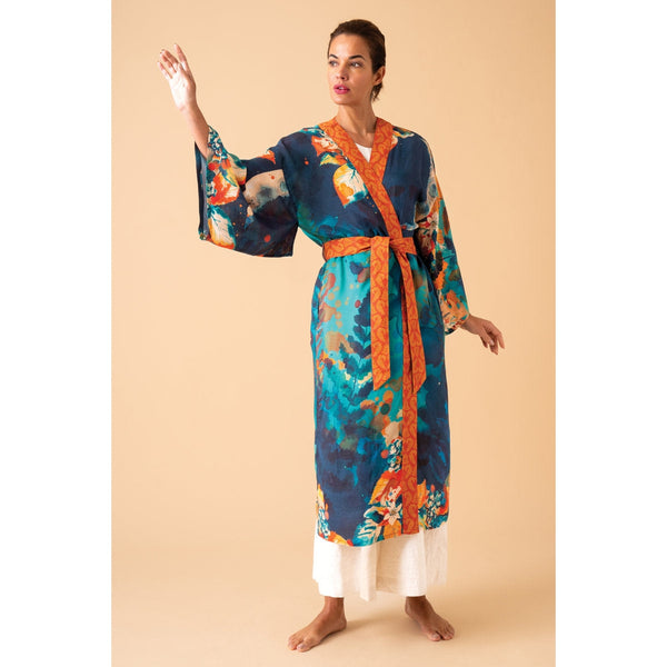 Hare and Moon Kimono Gown - Midnight-Nook & Cranny Gift Store-2019 National Gift Store Of The Year-Ireland-Gift Shop