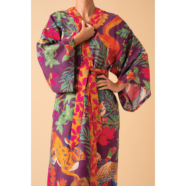 Winter Wonderland Kimono Gown - Damson Mix-Nook & Cranny Gift Store-2019 National Gift Store Of The Year-Ireland-Gift Shop