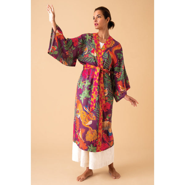 Winter Wonderland Kimono Gown - Damson Mix-Nook & Cranny Gift Store-2019 National Gift Store Of The Year-Ireland-Gift Shop