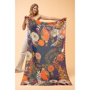 Pheasant Amongst Foliage Print Scarf-Nook & Cranny Gift Store-2019 National Gift Store Of The Year-Ireland-Gift Shop