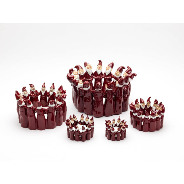 Ceramic Santaring Bowl/Candleholder - Red-Nook & Cranny Gift Store-2019 National Gift Store Of The Year-Ireland-Gift Shop