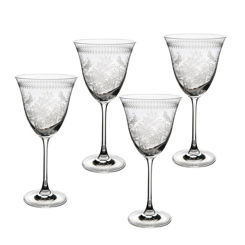 Botanic Garden Set of 4 Crystal Wine Glasses-Nook & Cranny Gift Store-2019 National Gift Store Of The Year-Ireland-Gift Shop