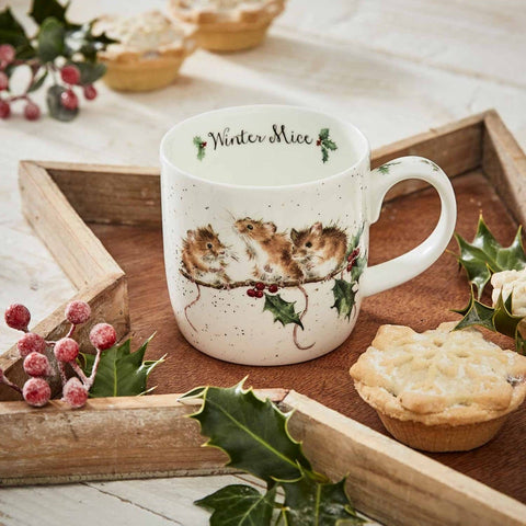 Wrendale Designs Mug - Winter Mice-Nook & Cranny Gift Store-2019 National Gift Store Of The Year-Ireland-Gift Shop