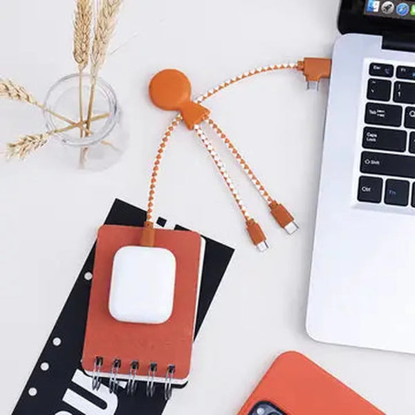 Multi Connector Charging Cable - (Orange)-Nook & Cranny Gift Store-2019 National Gift Store Of The Year-Ireland-Gift Shop