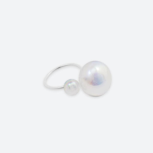 Bijou Bubble Ring Duo - PALLADIUM / 8 & 18mm
