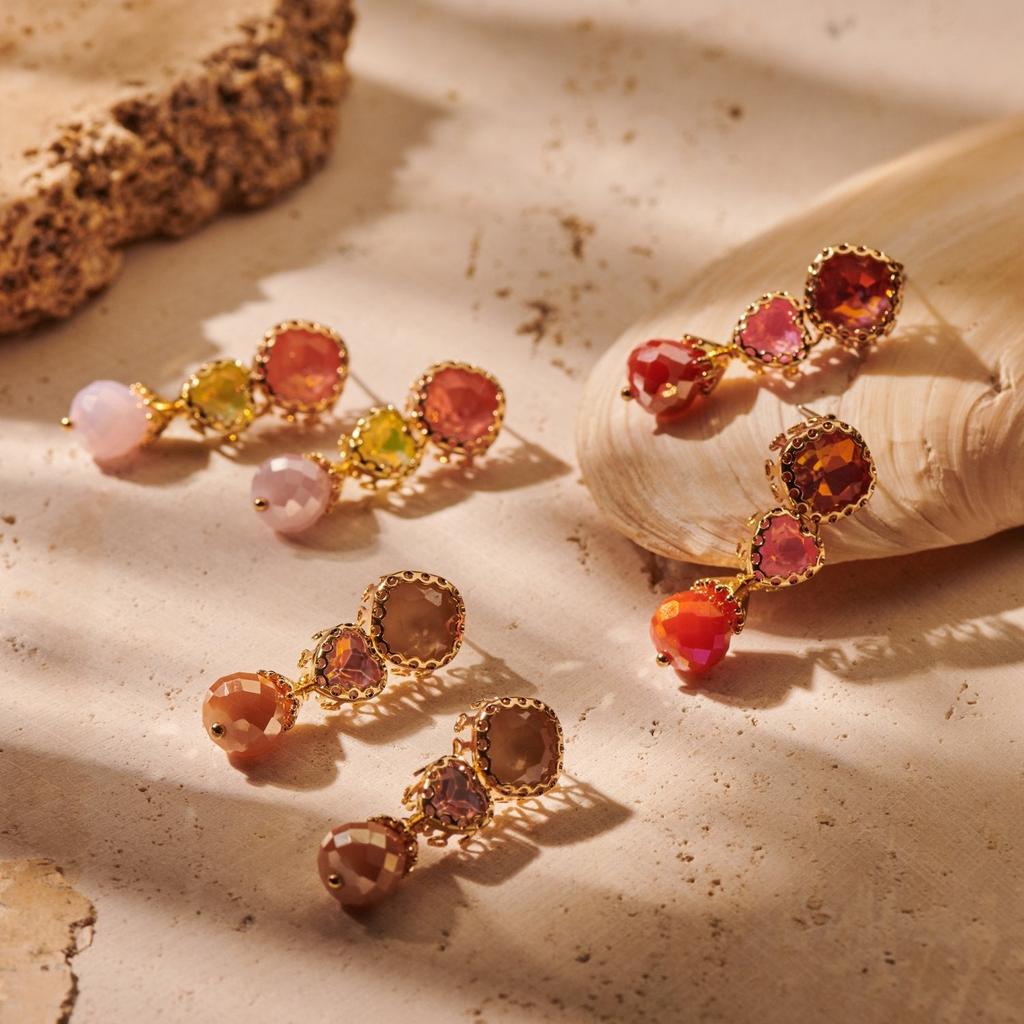 Drop Earrings - Pink Essence-Nook & Cranny Gift Store-2019 National Gift Store Of The Year-Ireland-Gift Shop