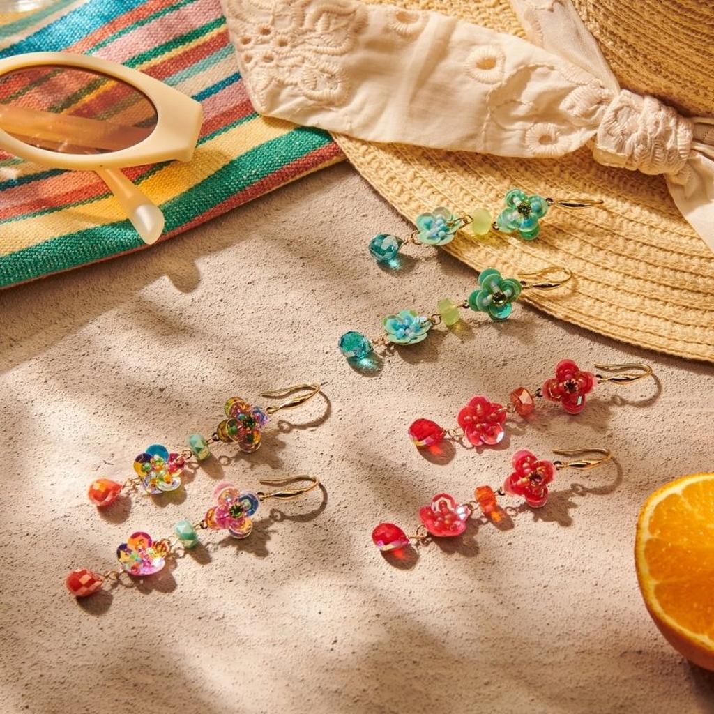 Floral Earrings - Pink Fusion-Nook & Cranny Gift Store-2019 National Gift Store Of The Year-Ireland-Gift Shop
