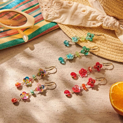Floral Earrings - Pink Fusion-Nook & Cranny Gift Store-2019 National Gift Store Of The Year-Ireland-Gift Shop