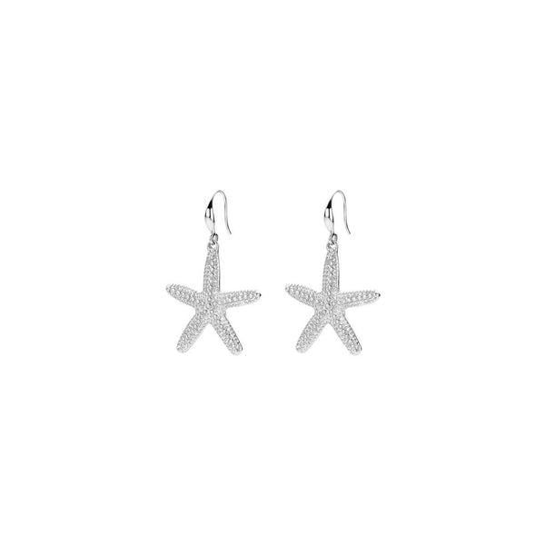 Starfish Shaped Earrings - Silver Style-Nook & Cranny Gift Store-2019 National Gift Store Of The Year-Ireland-Gift Shop