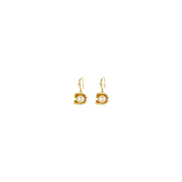 Pearl in Shell Earrings - Gold Style-Nook & Cranny Gift Store-2019 National Gift Store Of The Year-Ireland-Gift Shop