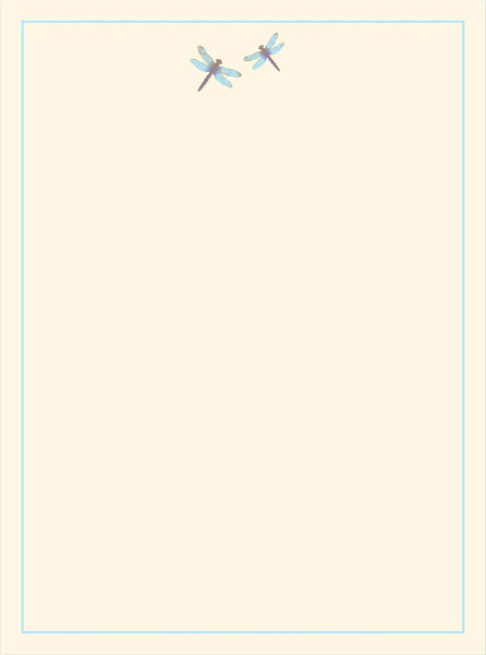 Blue Dragonflies Stationery Set