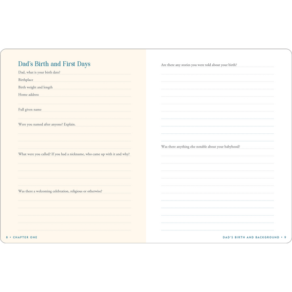 Keepsake Memory Journal - Dad's Story-Nook & Cranny Gift Store-2019 National Gift Store Of The Year-Ireland-Gift Shop