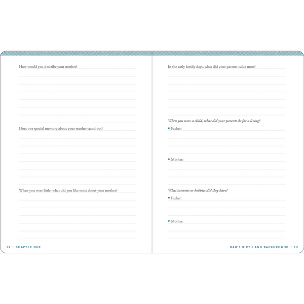 Keepsake Memory Journal - Dad's Story-Nook & Cranny Gift Store-2019 National Gift Store Of The Year-Ireland-Gift Shop