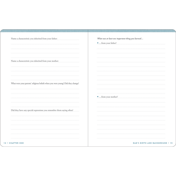 Keepsake Memory Journal - Dad's Story-Nook & Cranny Gift Store-2019 National Gift Store Of The Year-Ireland-Gift Shop