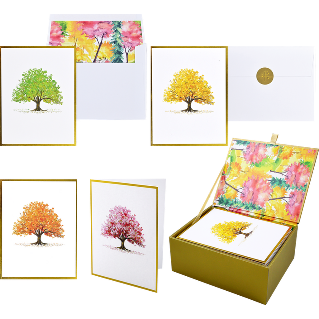Premium Stationery Note Cards - Watercolour Trees-Nook & Cranny Gift Store-2019 National Gift Store Of The Year-Ireland-Gift Shop
