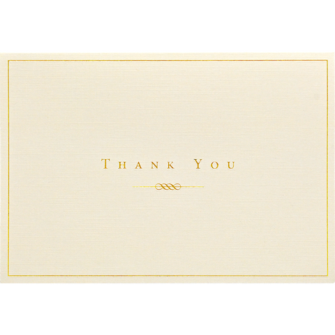 Box Set 14 Thank You Note Cards - Gold & Cream-Nook & Cranny Gift Store-2019 National Gift Store Of The Year-Ireland-Gift Shop