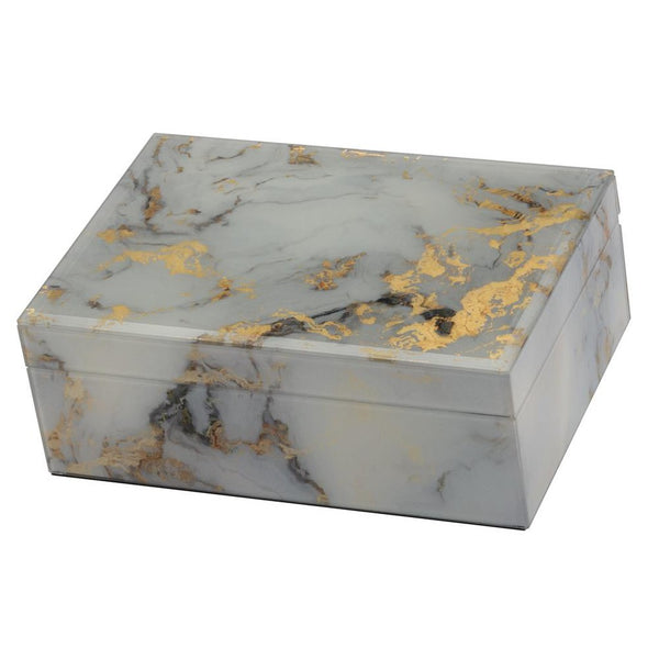 Glass Jewellery Case - Golden Vein Marble-Nook & Cranny Gift Store-2019 National Gift Store Of The Year-Ireland-Gift Shop