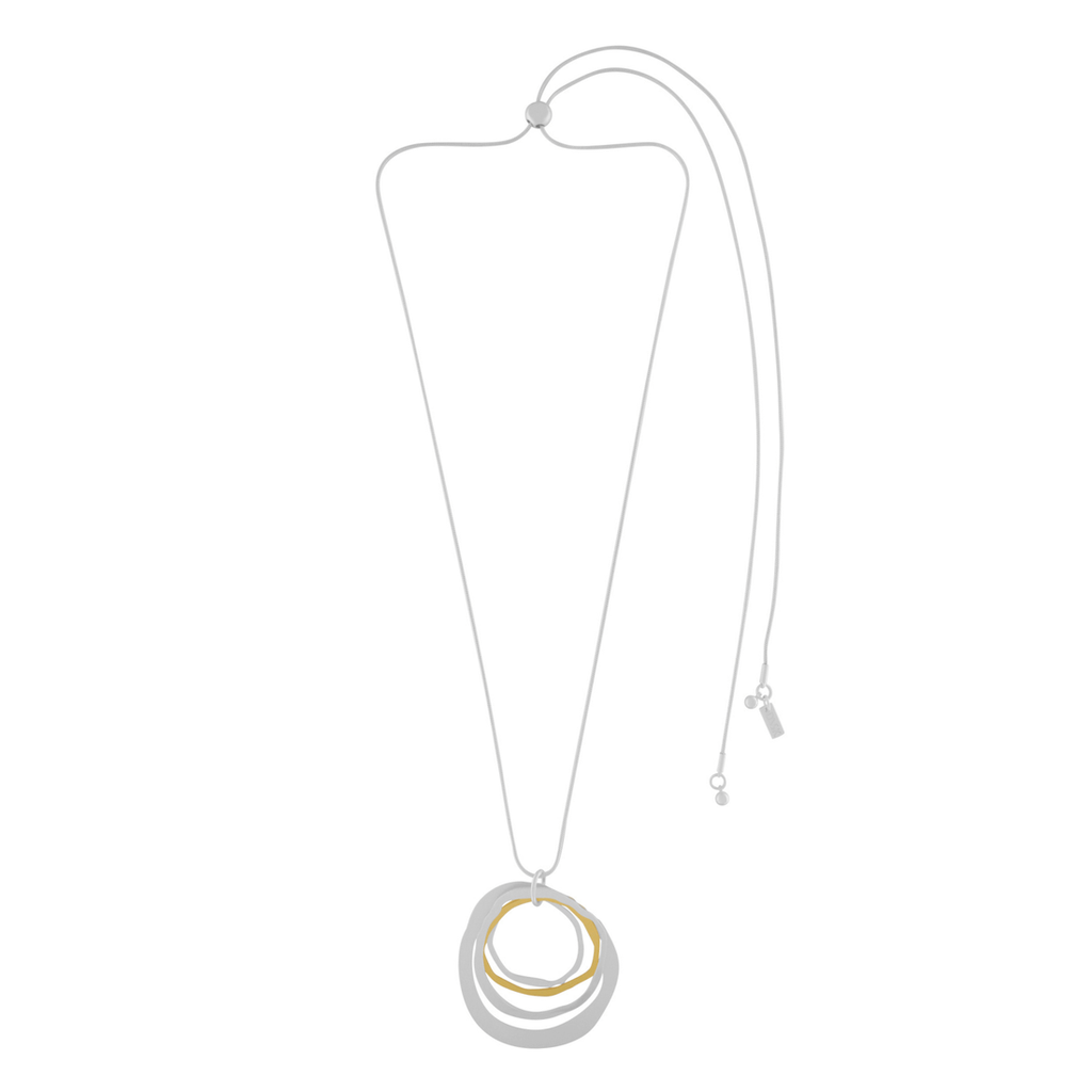 Chic and Adjustable Necklace - The Circles (Silver)-Nook & Cranny Gift Store-2019 National Gift Store Of The Year-Ireland-Gift Shop
