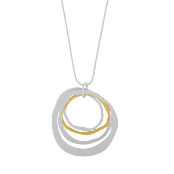 Chic and Adjustable Necklace - The Circles (Silver)-Nook & Cranny Gift Store-2019 National Gift Store Of The Year-Ireland-Gift Shop