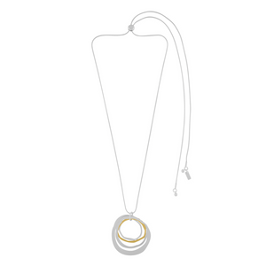 Chic and Adjustable Necklace - The Circles (Silver)-Nook & Cranny Gift Store-2019 National Gift Store Of The Year-Ireland-Gift Shop