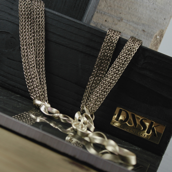 Anastazia Long Knitted Fluid Necklace - Gold-Nook & Cranny Gift Store-2019 National Gift Store Of The Year-Ireland-Gift Shop