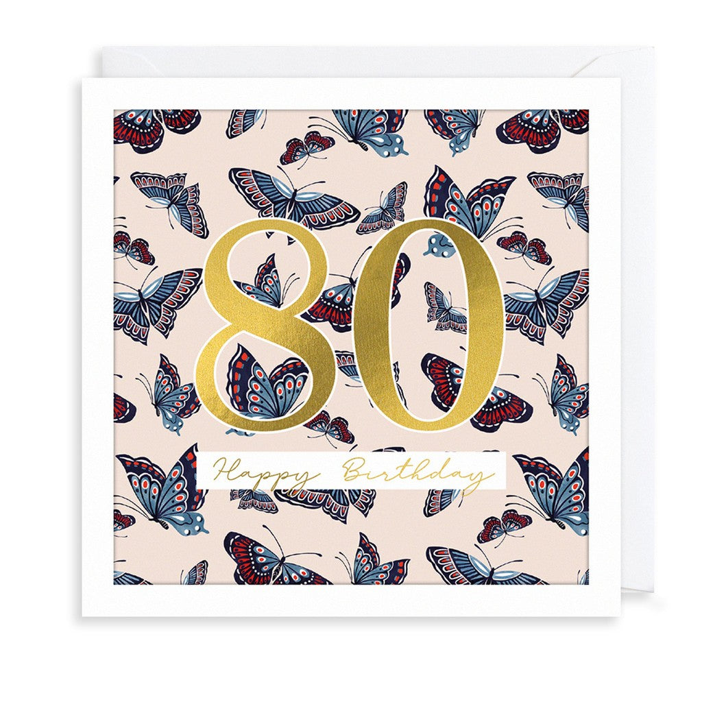 Happy 80th Birthday (Butterflies)...-Nook & Cranny Gift Store-2019 National Gift Store Of The Year-Ireland-Gift Shop